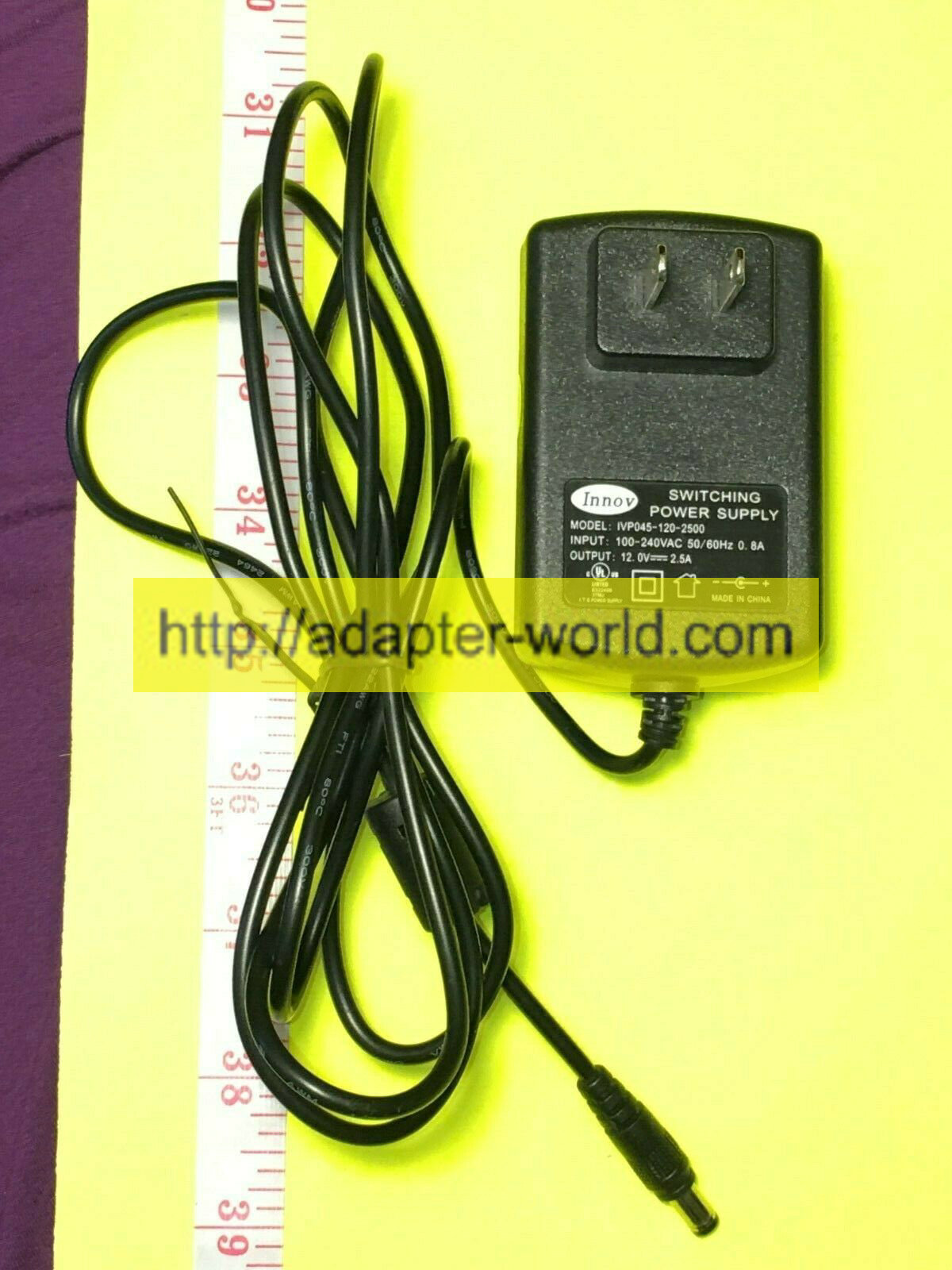 *100% Brand NEW 12.0V DC 2.5A INNOV Cable Source CS Model ivp045-120-2500 Charger Power Supply